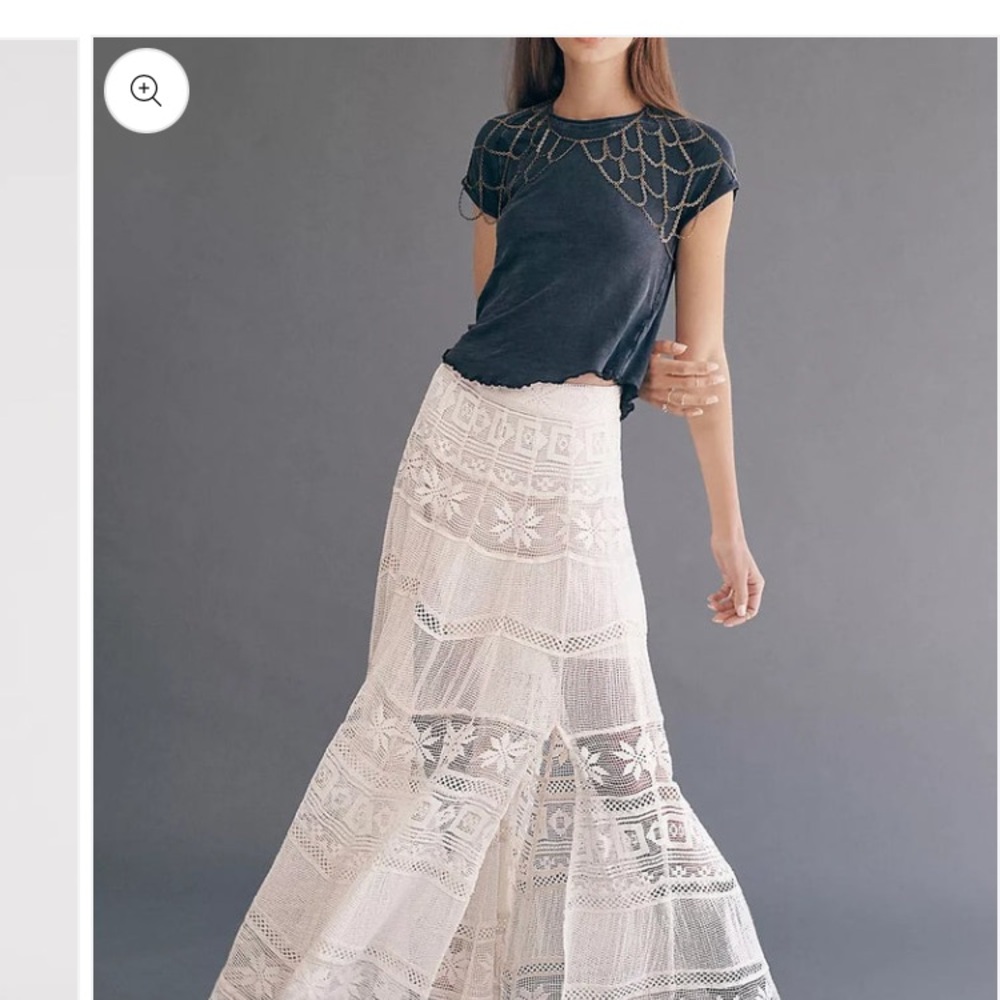 Free People NWT Rebel Rebel Lace Maxi Skirt